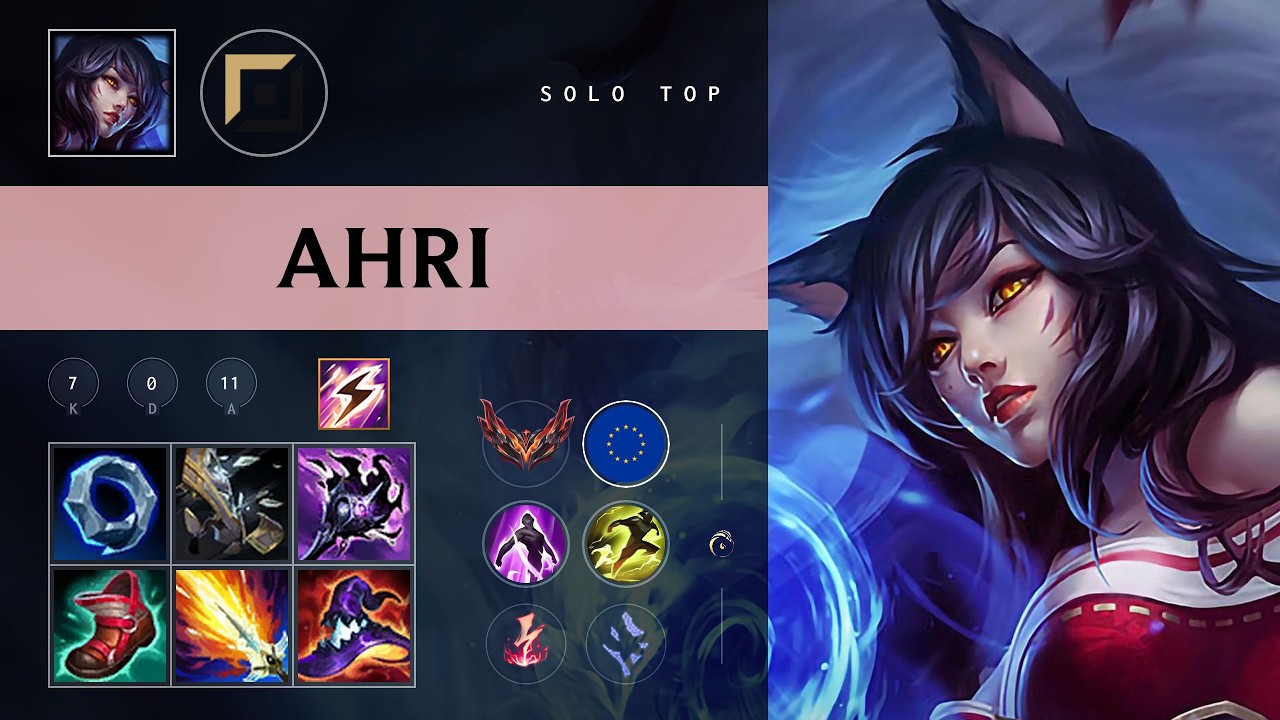 Ahri Top vs Varus - EUW Grandmaster Patch 26.09