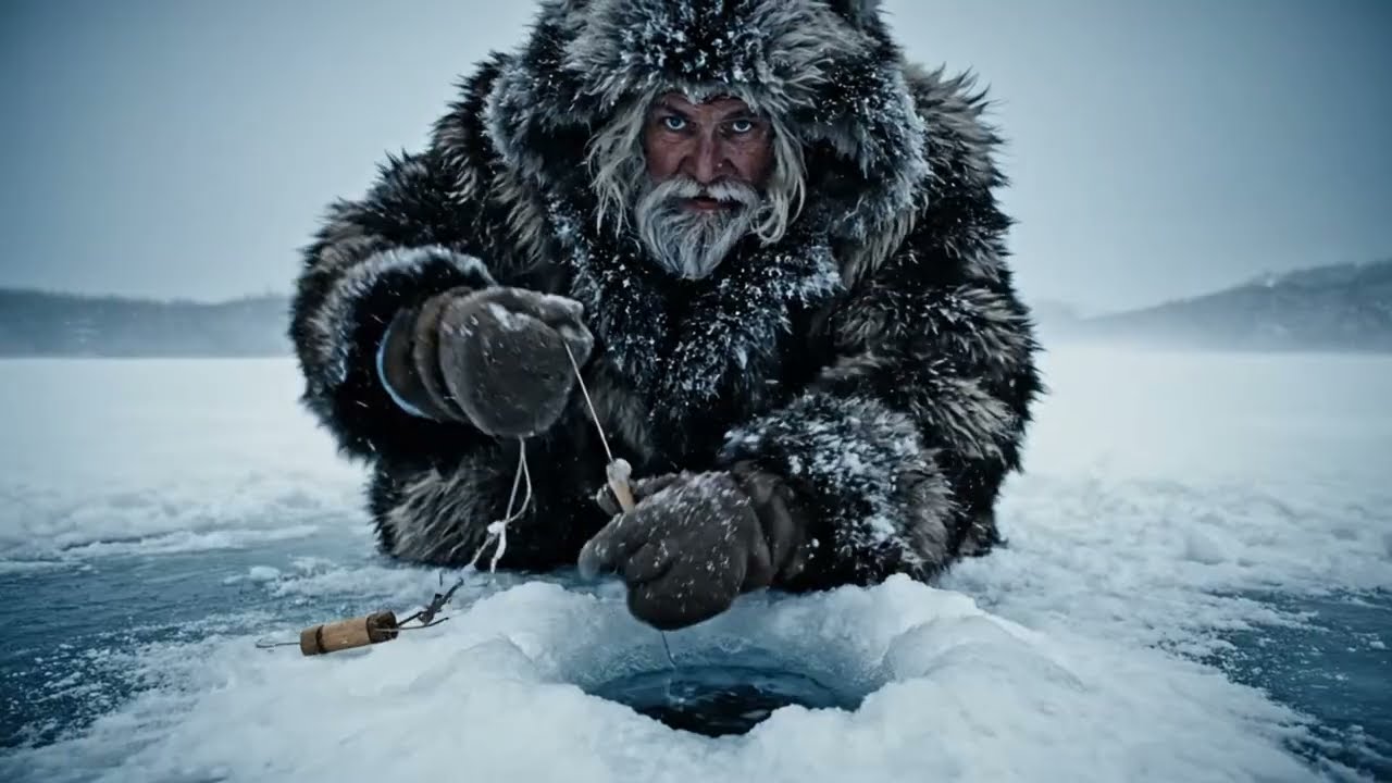 Tree House at −70°C in Alaska, USA, a Man Surviving During a Blizzard