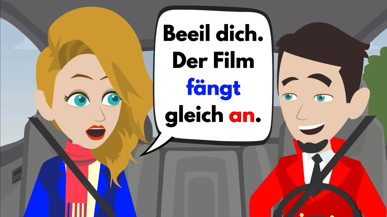 Trennbare Verben | anrufen, aufwachen, umziehen, abfahren, aufräumen…