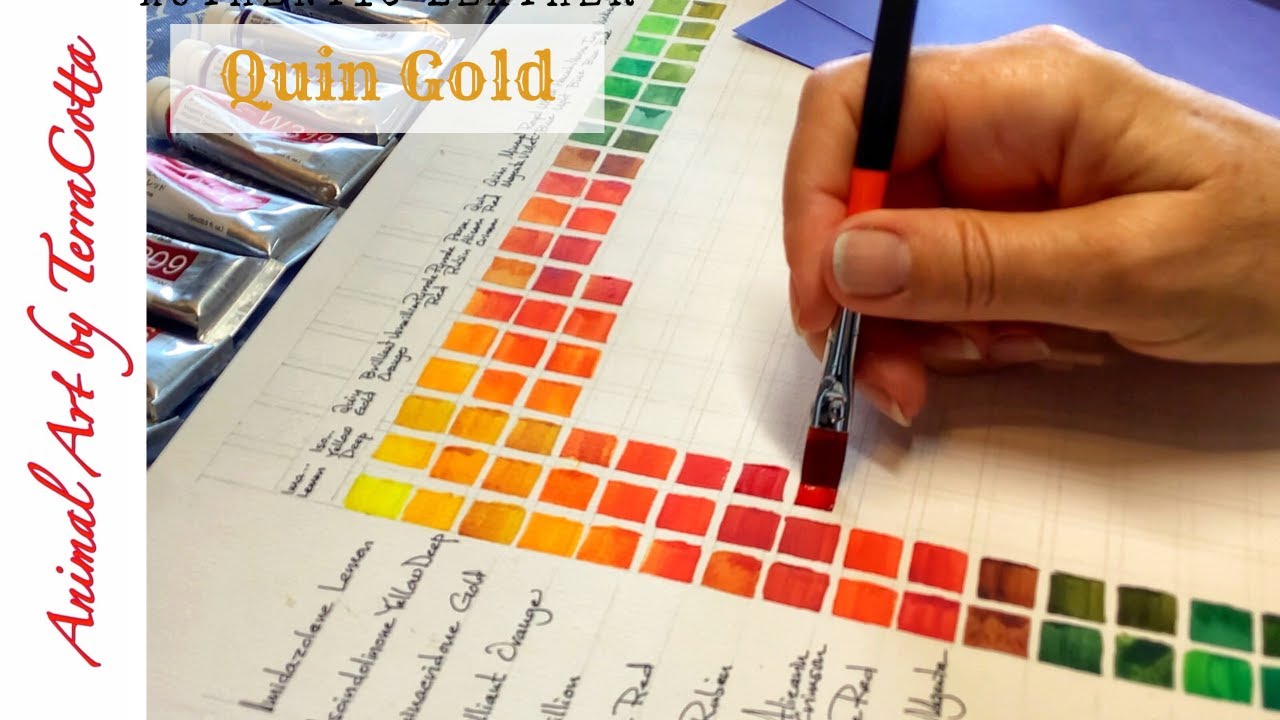 24-color Holbein Watercolor Chart | review and color chart