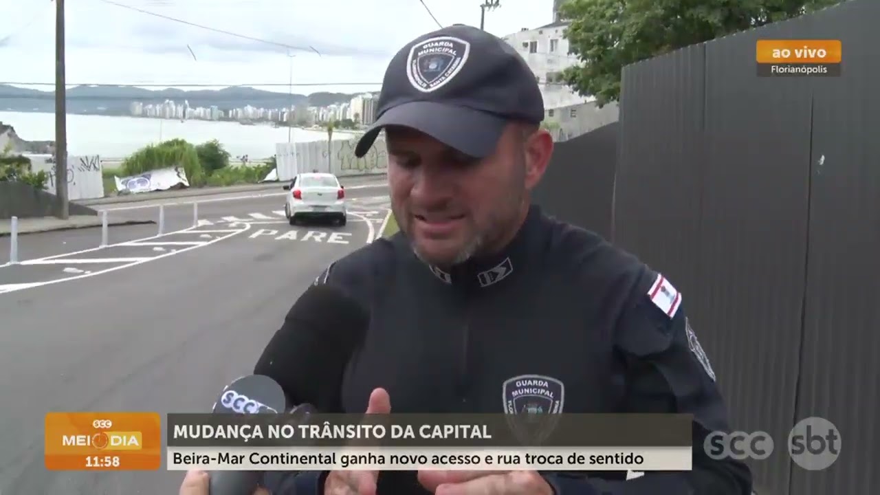 NOVO acesso na Beira-Mar muda trânsito na Capital | Trânsito | SCC Meio-Dia
