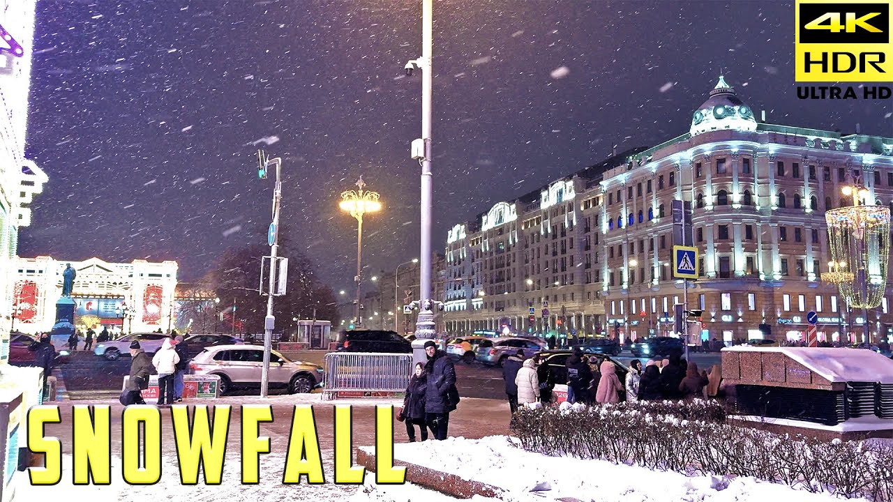❄️ МОЩНЫЙ СНЕГОПАД В МОСКВЕ! Как украсили Россию к Рождеству и Новому году 2026! 4K HDR