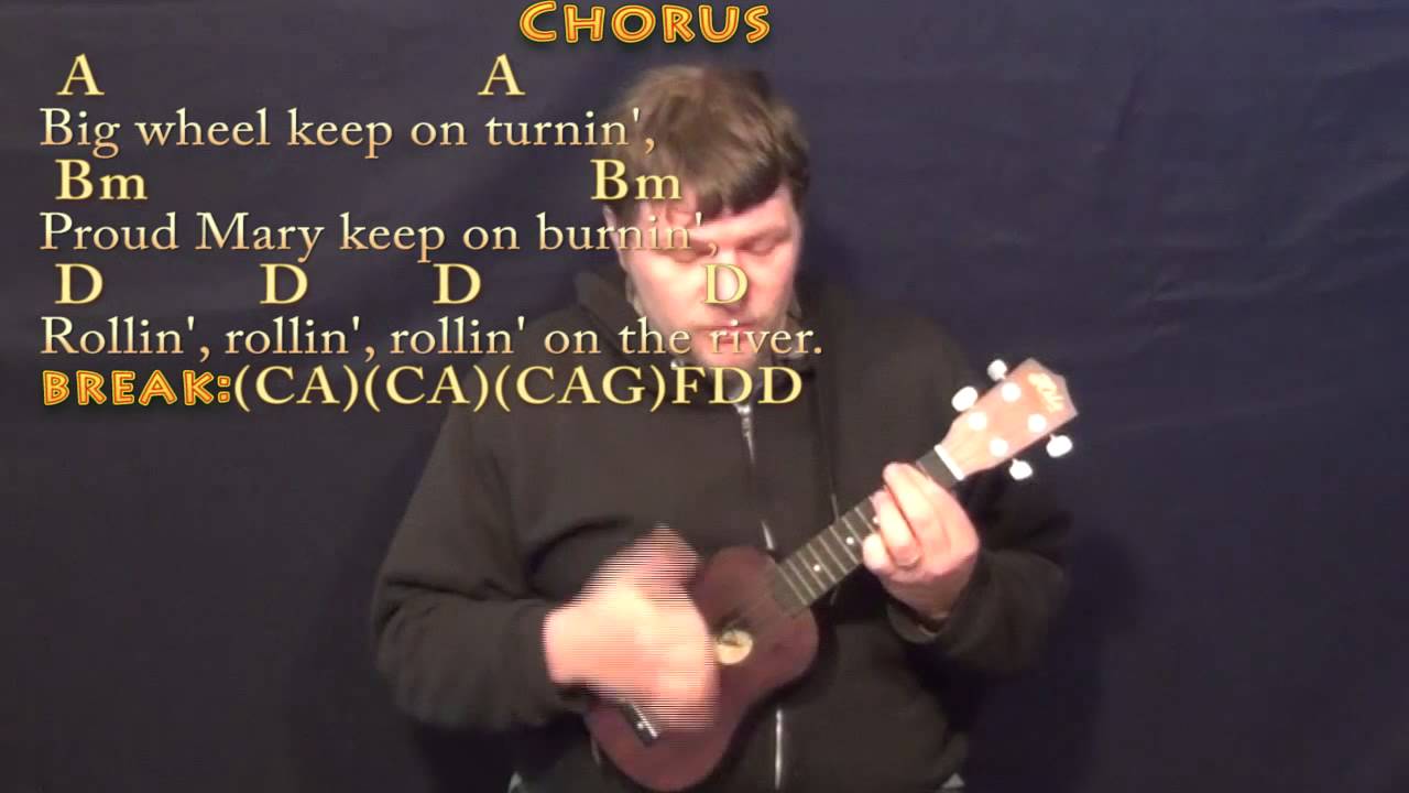 Proud Mary (CCR) Ukulele Cover Lesson with Chords/Lyrics