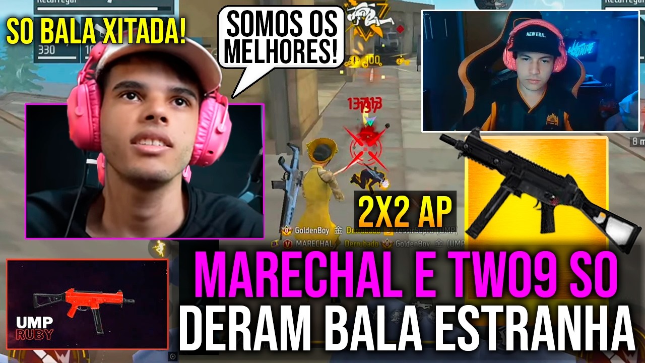MARECHAL E TWO9 SO DERAM BALA ESTRANHA E XITADA! NESSE APOSTADO - FREE FIRE 2X2 AP