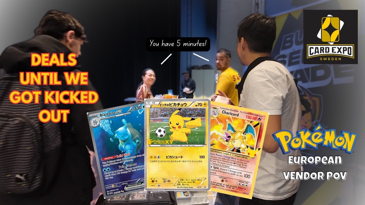 DEALS UNTIL THEY TURNED THE LIGHTS OFF | European Pokemon Vendor POV | Card Expo Sweden Day 1 Pt. 2