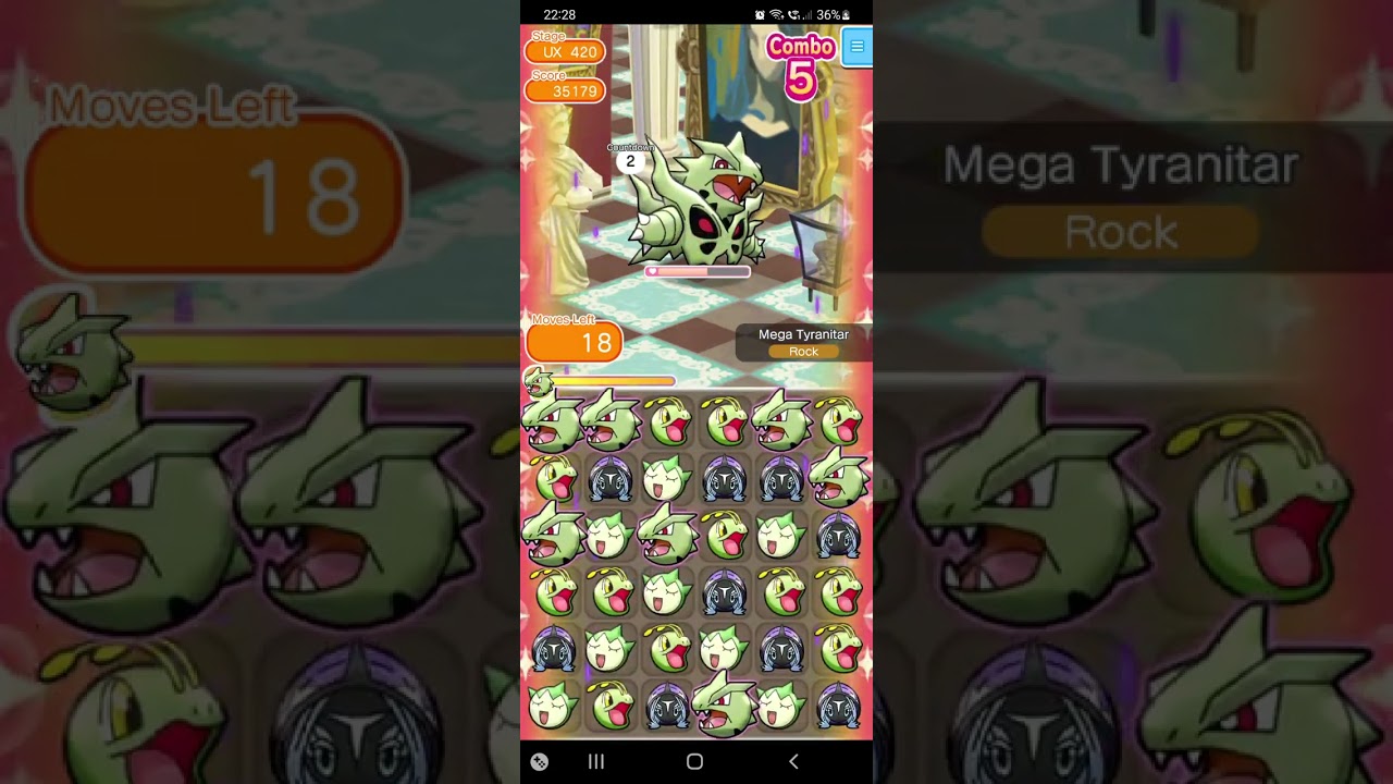 UX420 Mega Tyranitar S Rank (+5) - Pokémon Shuffle