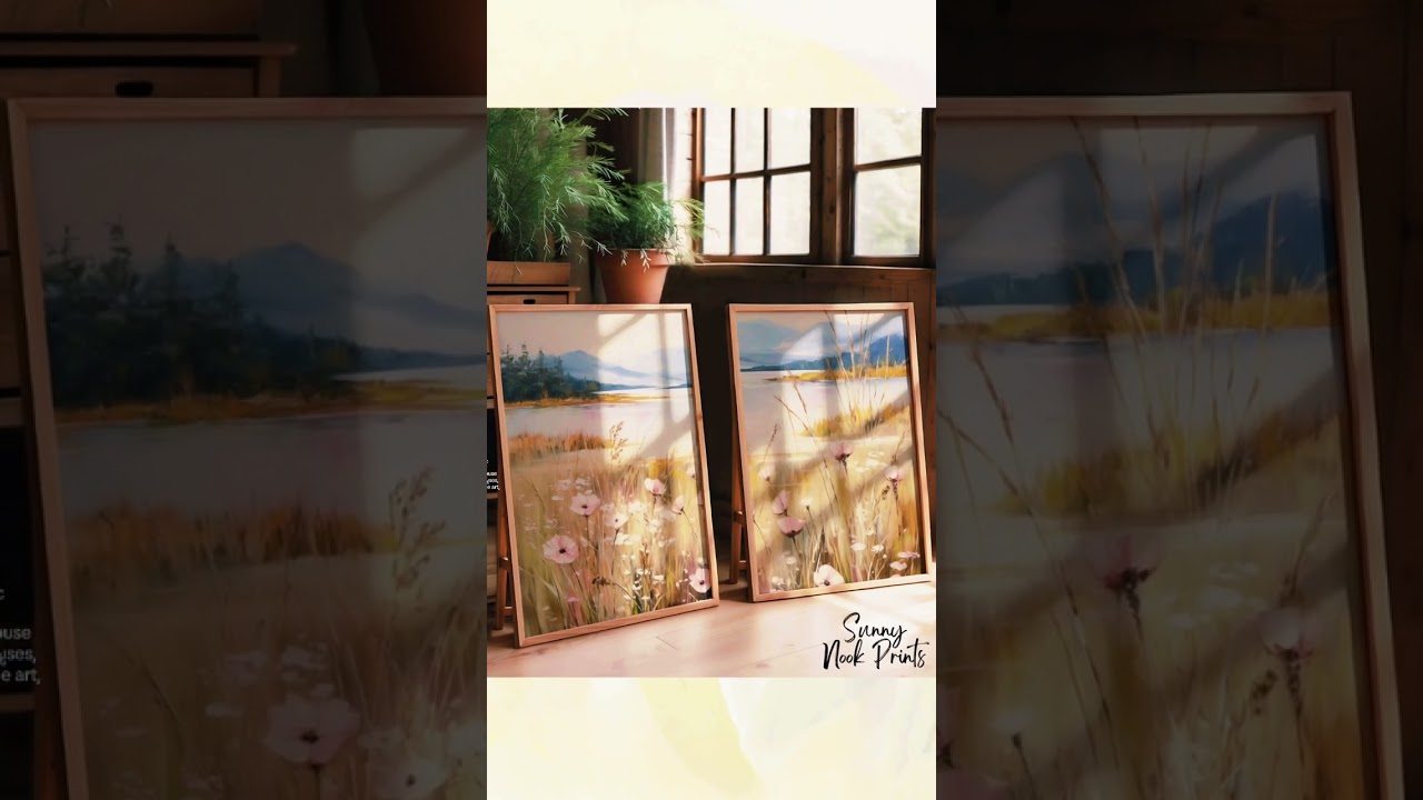 Wall Art Vintage Floral Cottage Decor Digital 🪻