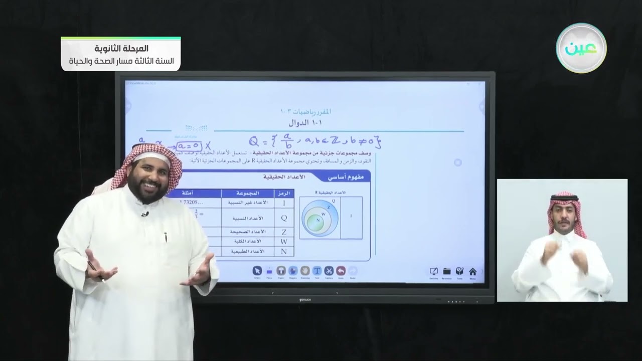 الدوال 1 - الرياضيات (3) - المرحلة الثانوية