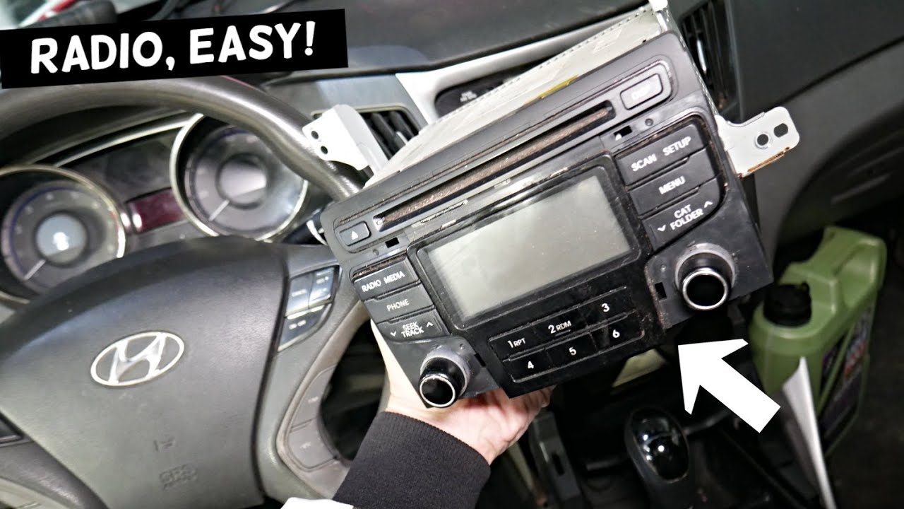 HYUNDAI SONATA RADIO CD REPLACEMENT REMOVAL, RADIO NOT WORKING