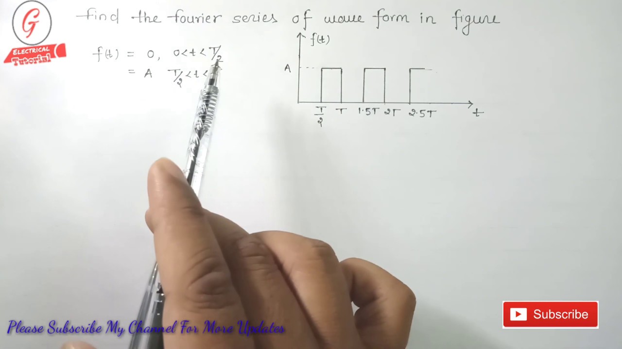 9. FIND THE FOURIER SERIES AND FOURIER COEFFICIENT OF GIVEN WAVE FORM IN ELECTRIC CIRCUIT