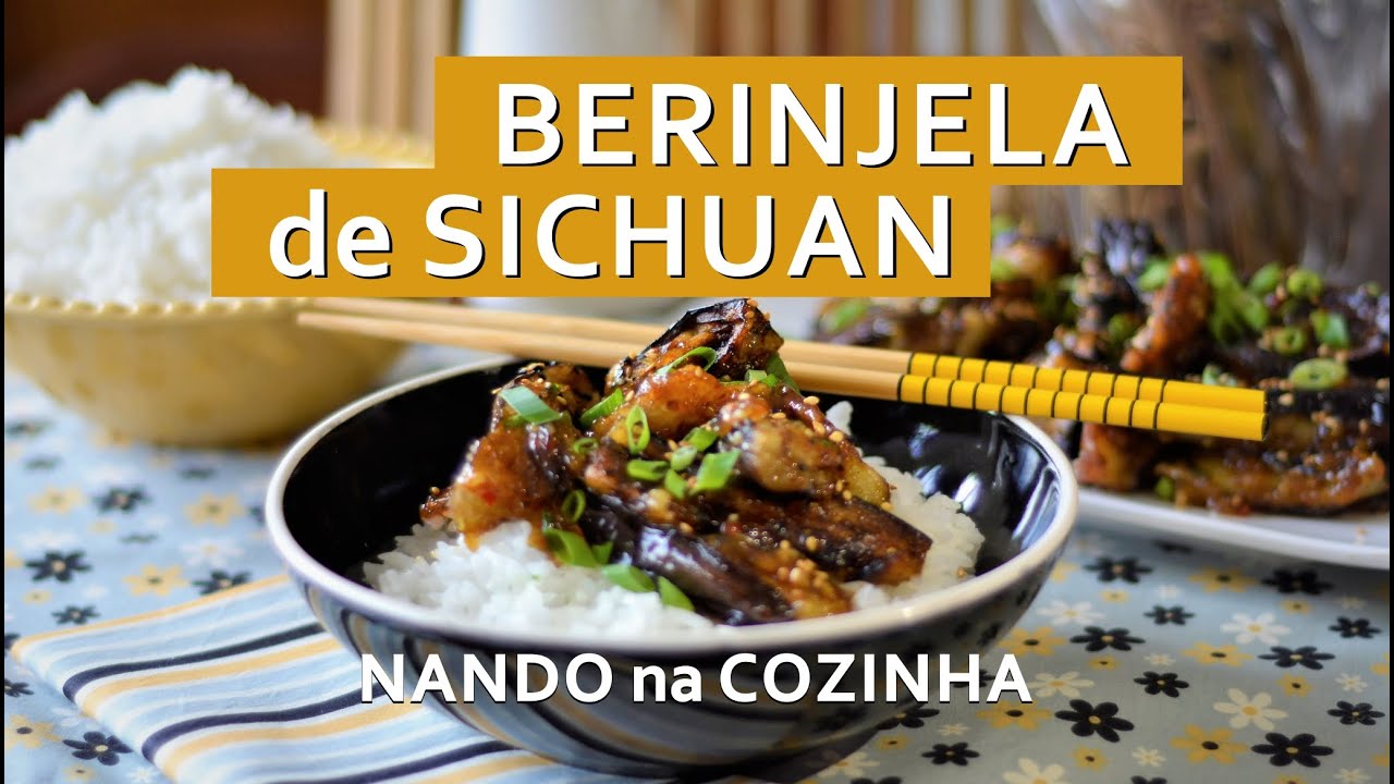 BERINJELA de SICHUAN: preparo simples com molho de shoyu, alho e gengibre muito saboroso