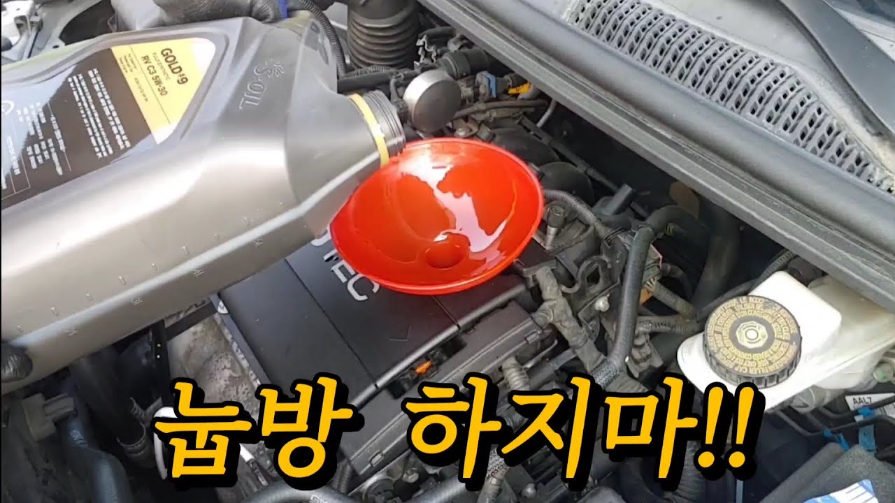 엔진오일 자가교체 눕방없이 차 위에서 편하게 해보자