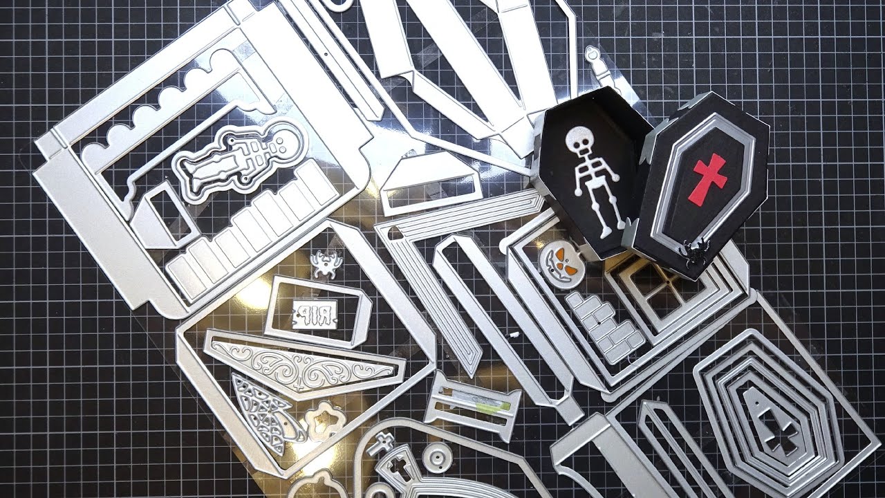 Tonic Studios Macabre Mausoleum Gift Box Die Set Review & Mini Favor Box Tutorial!
