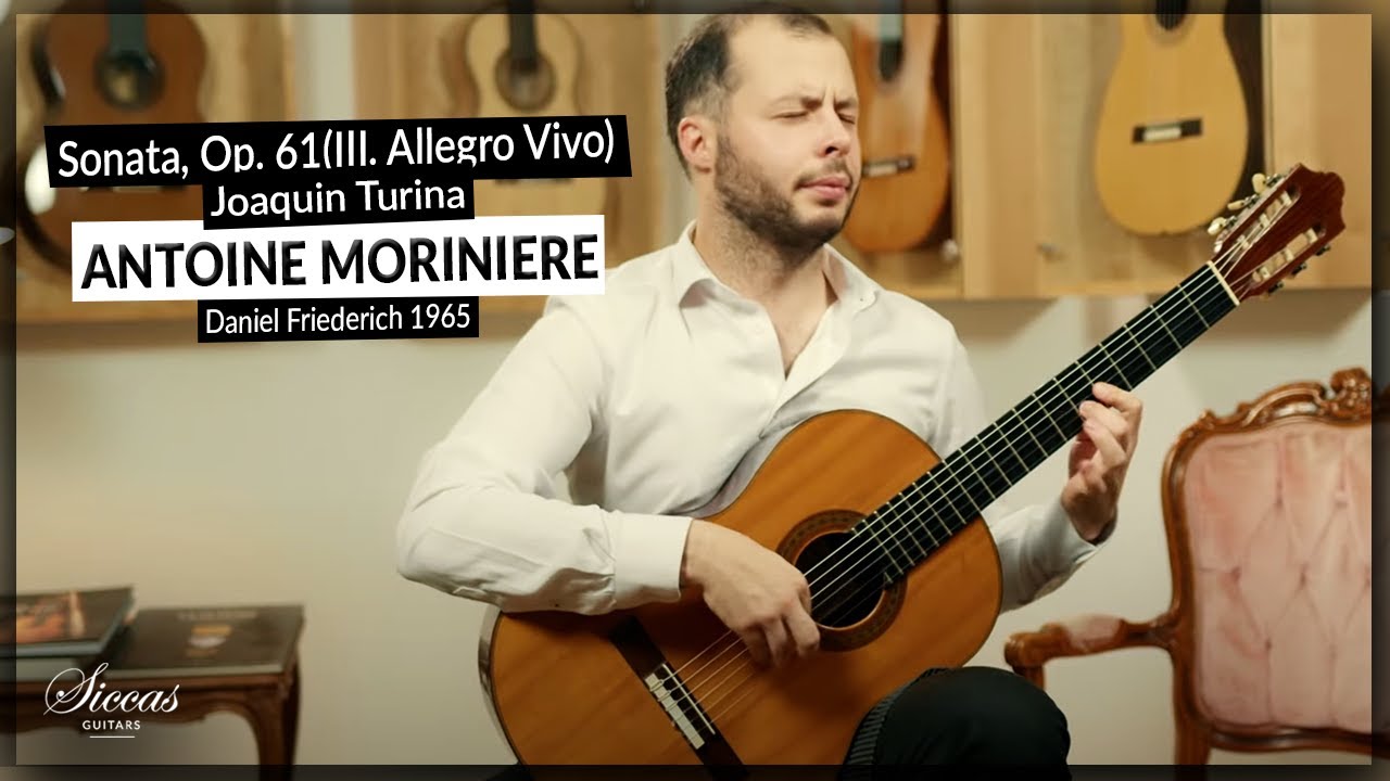 Antoine Moriniere plays Sonata Op. 61 (III. Allegro Vivo) by J. Turina on a 1965 Daniel Friederich
