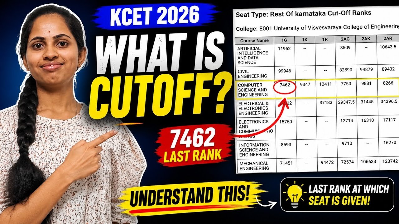 KCET 2026 Cutoff Explained 🔥 What is Cutoff? (With Real Data)#kcet #2ndpuc 