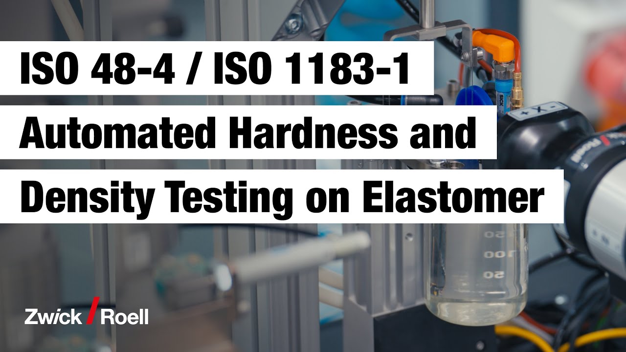 ISO 48-4 | ISO 1183-1: Automated Hardness and Density Testing on Elastomer