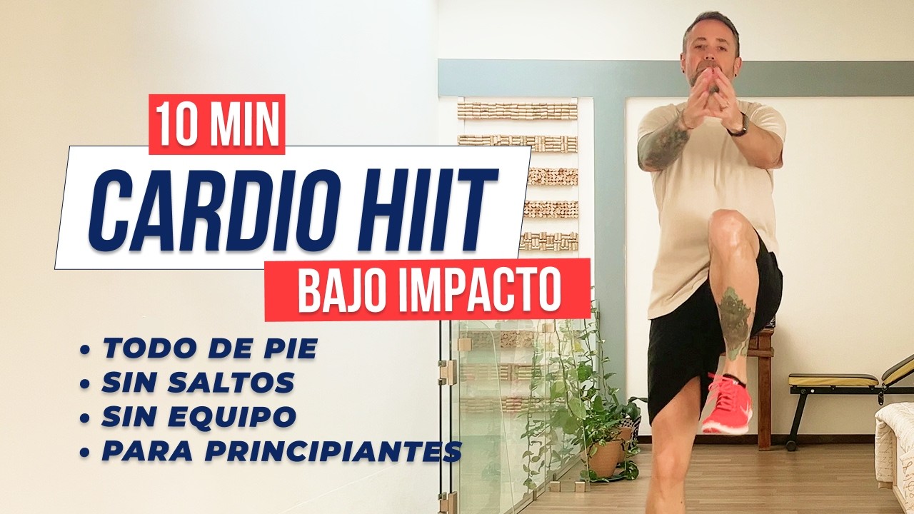 10 MIN BAJO IMPACTO CARDIO HIIT PARA PRINCIPIANTES | TODO DE PIE | SIN EQUIPO | VAMOS CON BRIAN
