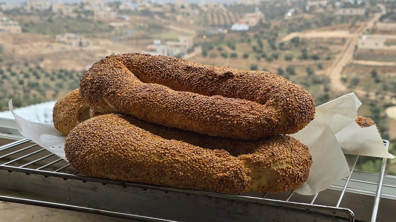 كعك القدس الفلسطيني بزيت الزيتون بالطريقه الاصلية التراثيه 