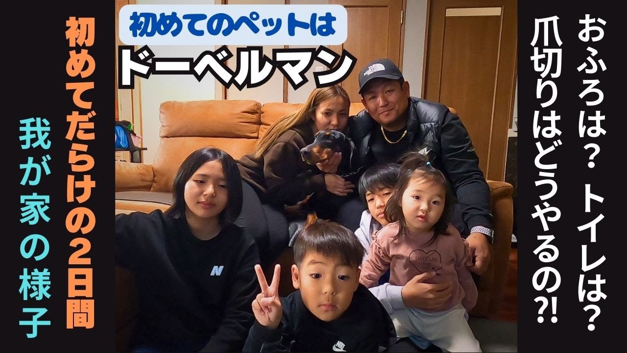 ドーベルマンを飼うことになりました！！初めてだらけの週末の様子を動画にしました＾＾