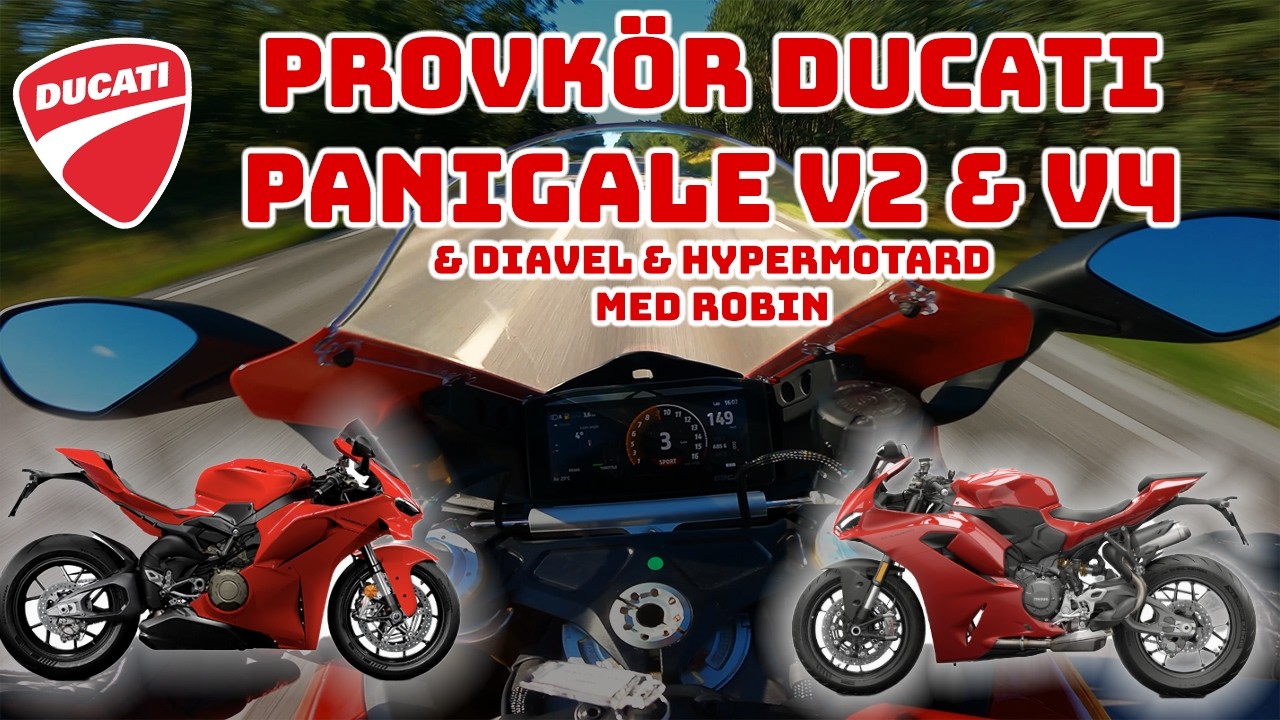 Provkör Ducati Panigale V2 & V4, och lite Hypermotard/Diavel med Robin