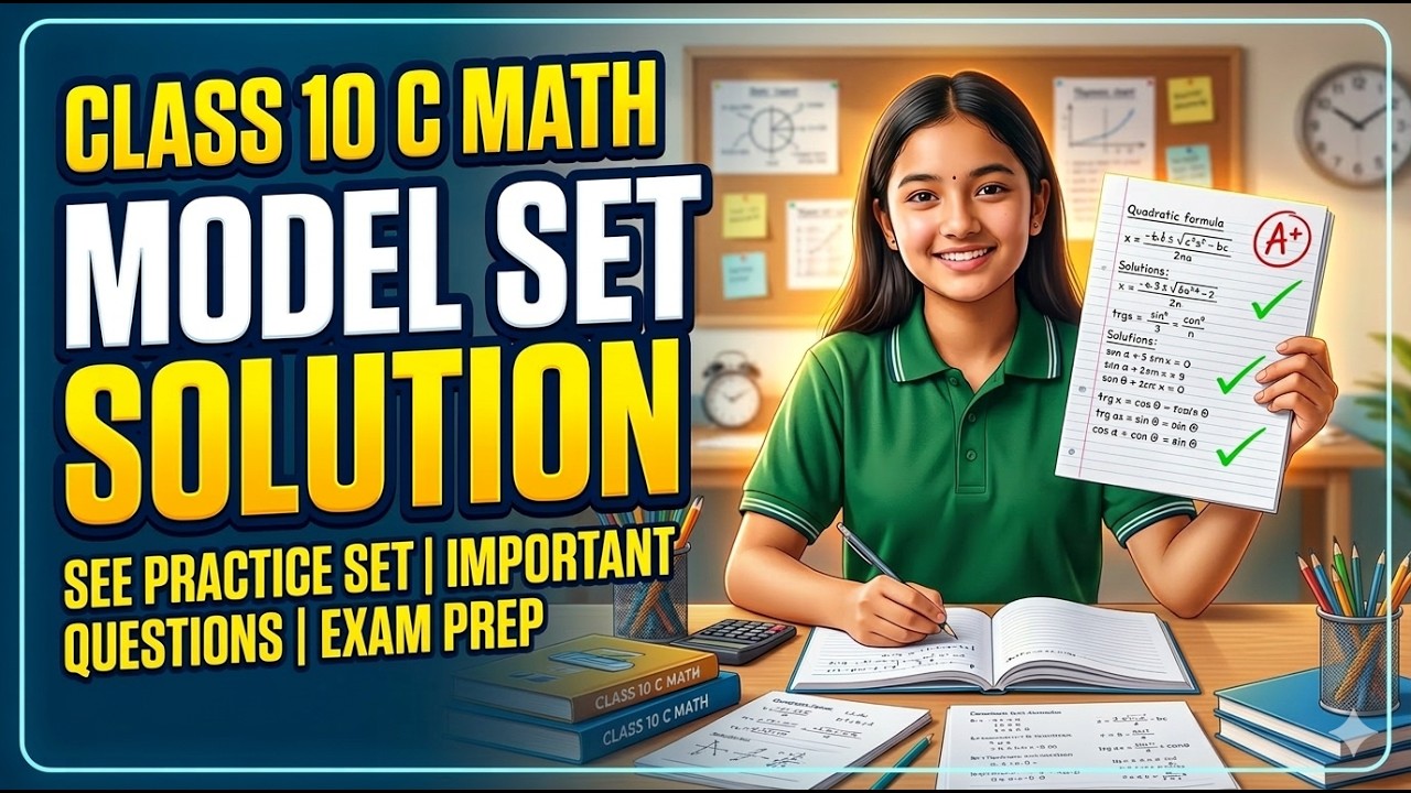 Class 10 C Math | Model Set Solution | SEE Practice Set | SEE Math Important Questions | SEE Exam