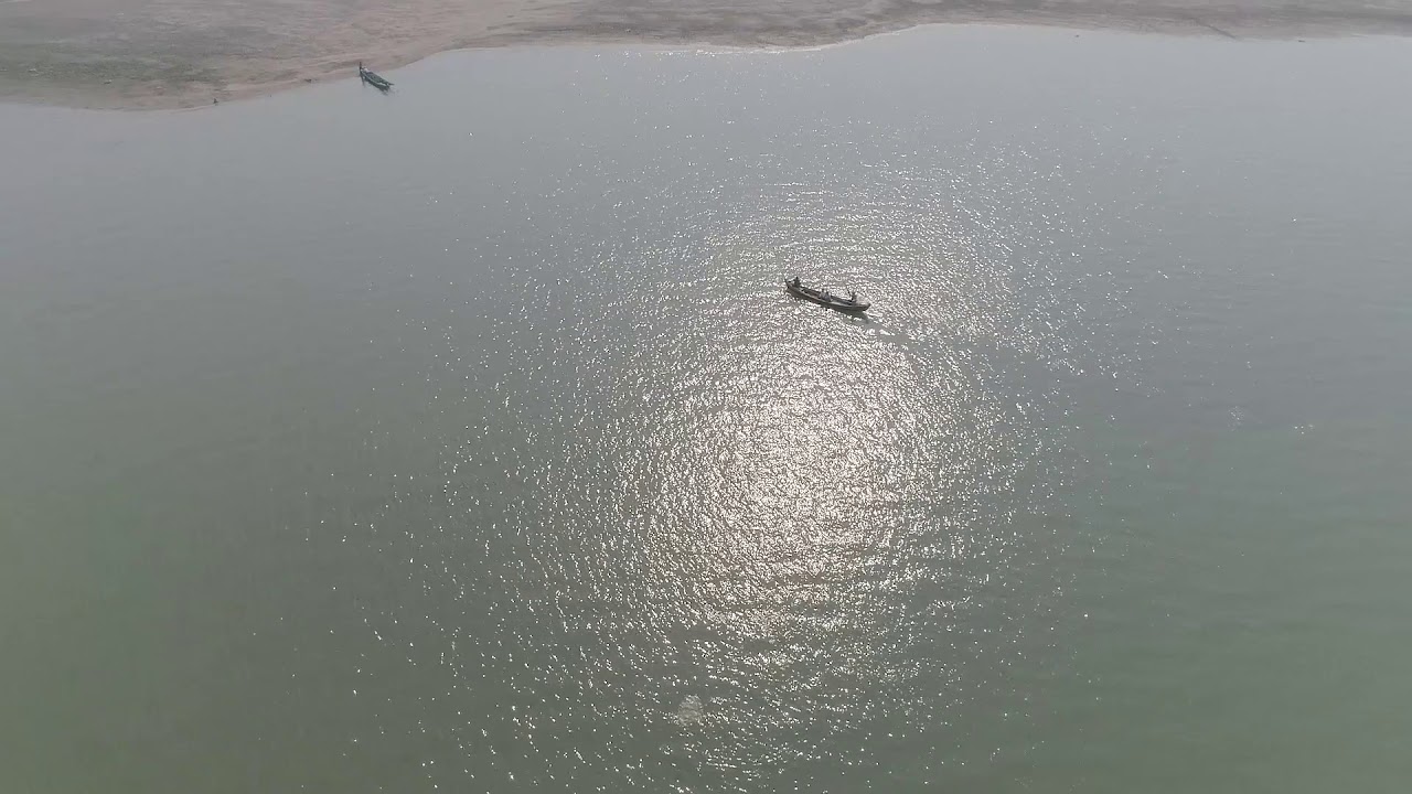 Raw drone footage uncut of Irrawaddy dolphins & cooperative fishing by Canal+