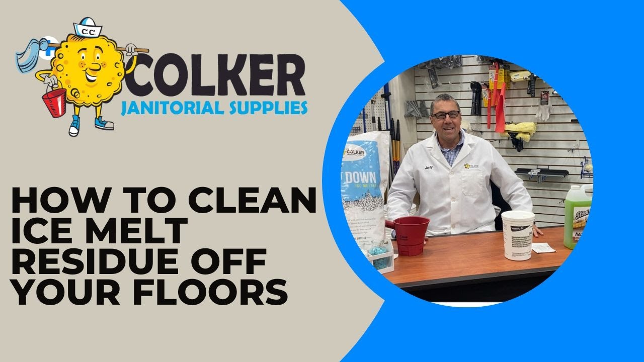 How to clean ice melt residue off your floors and entryways.