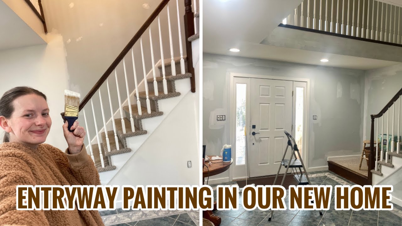 DREAM HOME 🏡 Entryway Painting | Sherwin Williams Alabaster 