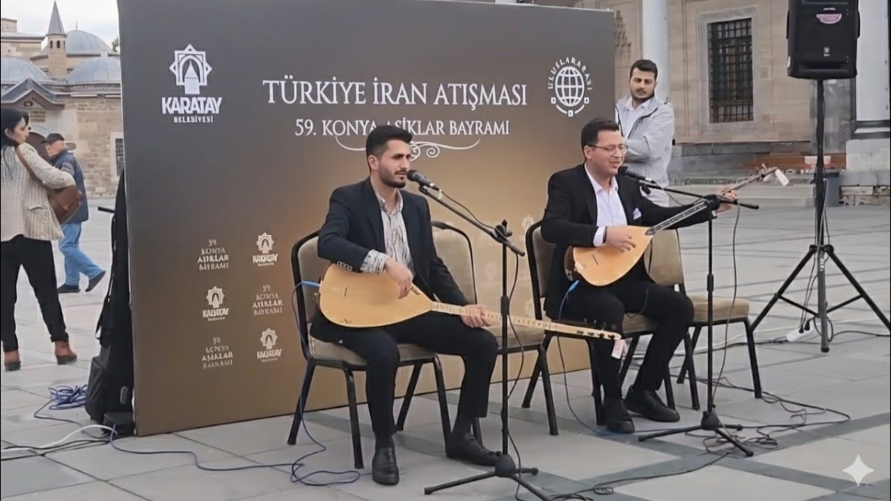 59.Konya Aşıklar Bayramı İranlı Ve Türkiyeli Aşıklardan Meydan Atışması -Aşık Milad ve Mümtaz SAĞLAM