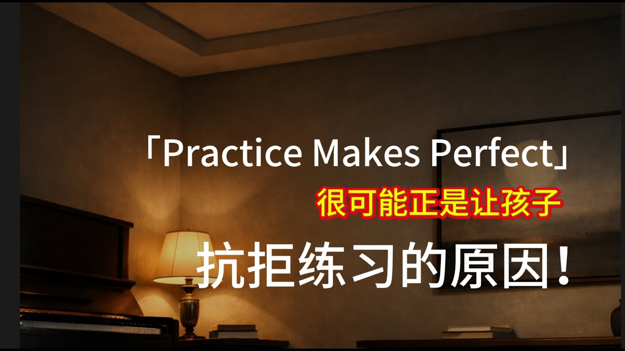 「Practice Makes Perfect，很可能正是让孩子抗拒练习的原因。」