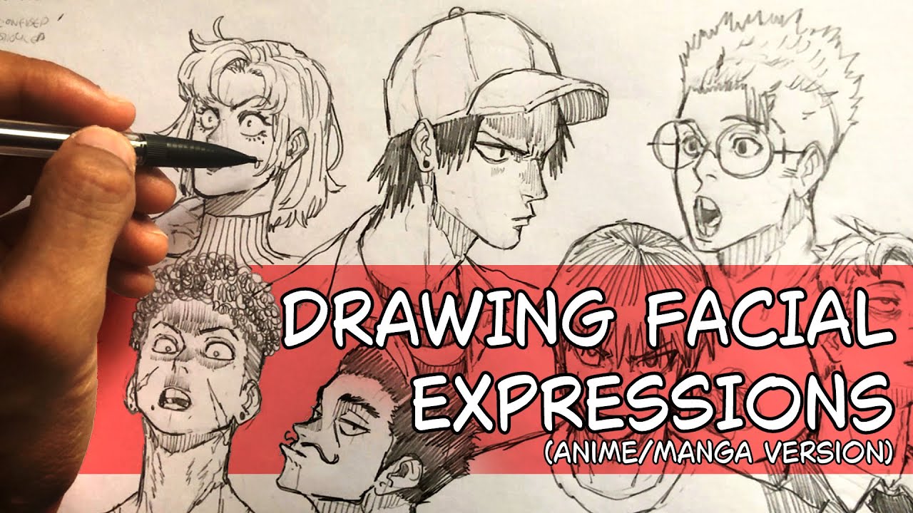Drawing Anime/Manga FACIAL Expressions - Draw With Me