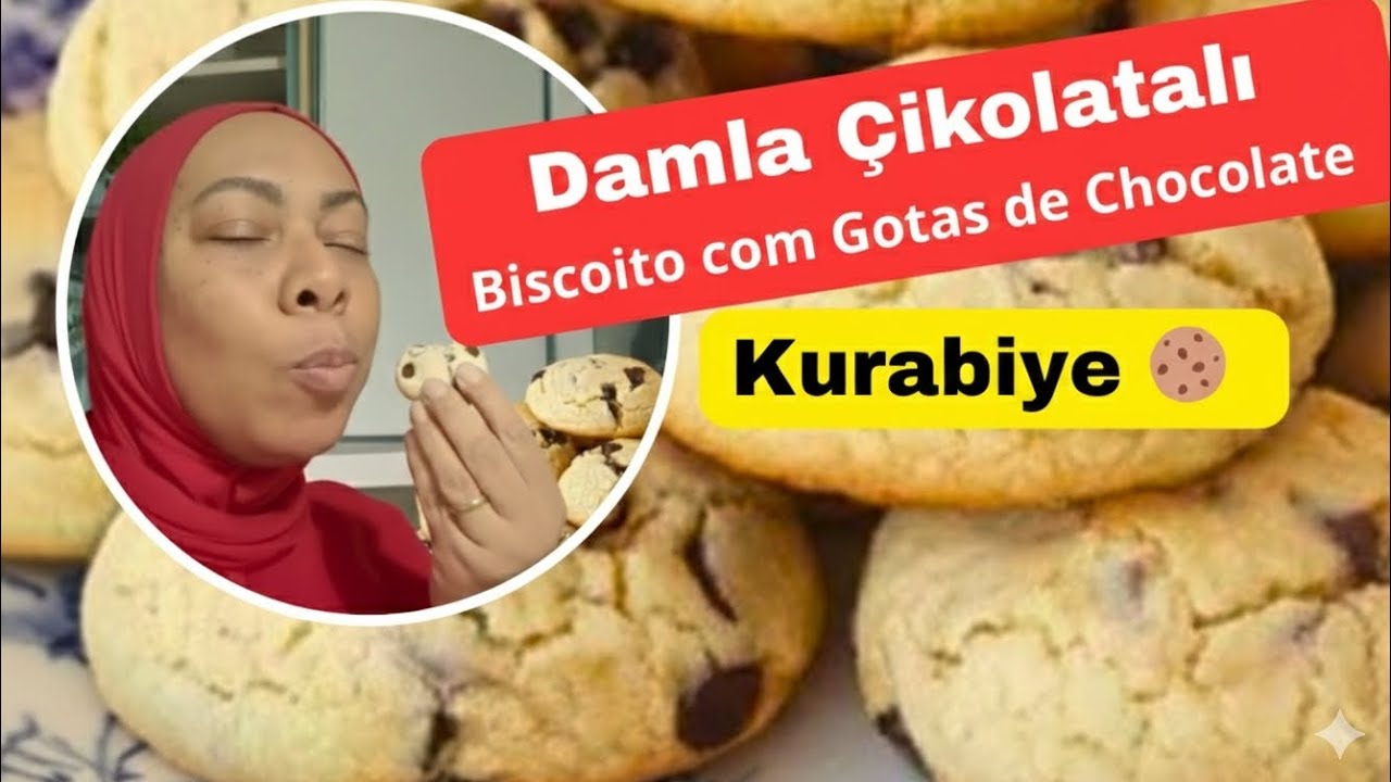Damla Çikolatalı Kurabiye 🍪 (Biscoito de Gotas de Chocolate) - Receita Autêntica Turca! 🇹🇷