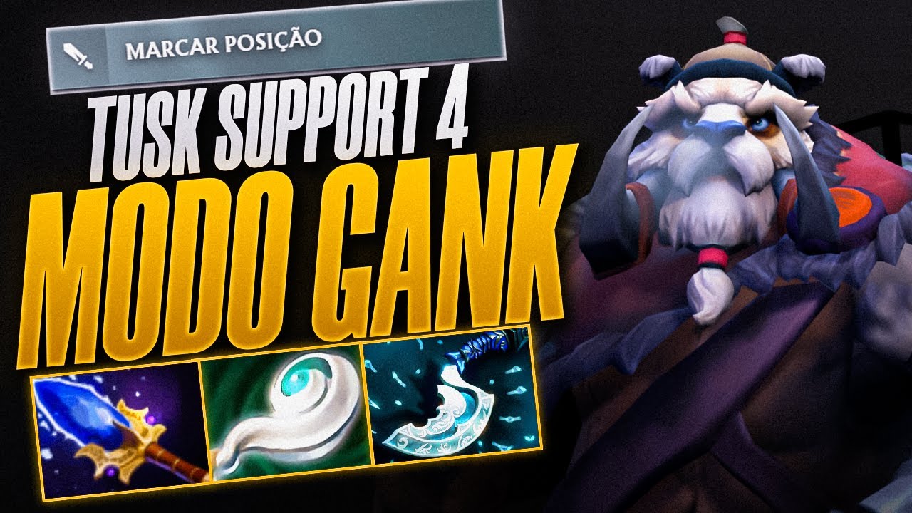 Tusk Support 4: quando a lane não anda, você ganha o jogo no mapa