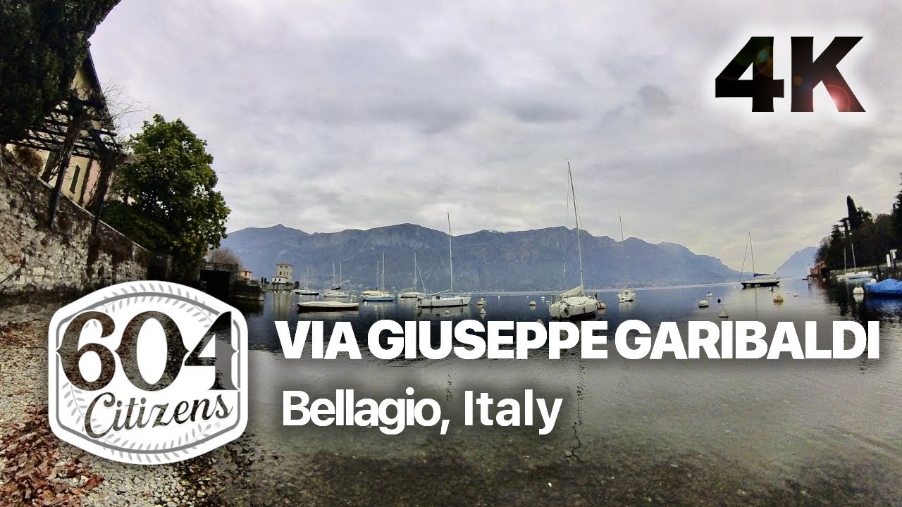 VIA GIUSEPPE GARIBALDI: 4K WALKING Tour + Immersive Sounds | Bellagio, Italy