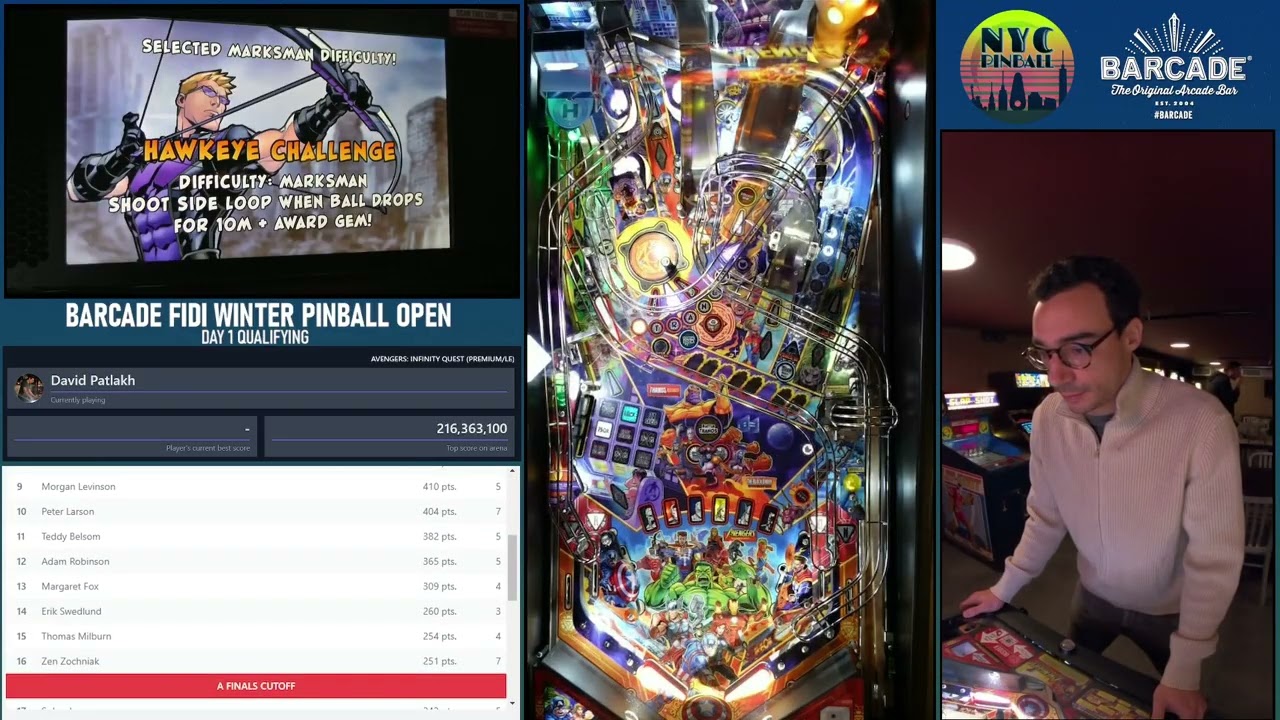 Barcade FIDI Winter Pinball Open - Day 1 Qualifying