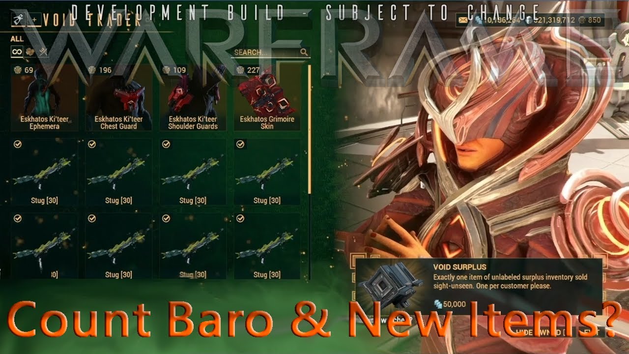 Warframe &mdash; Граф Баро и новые предметы?