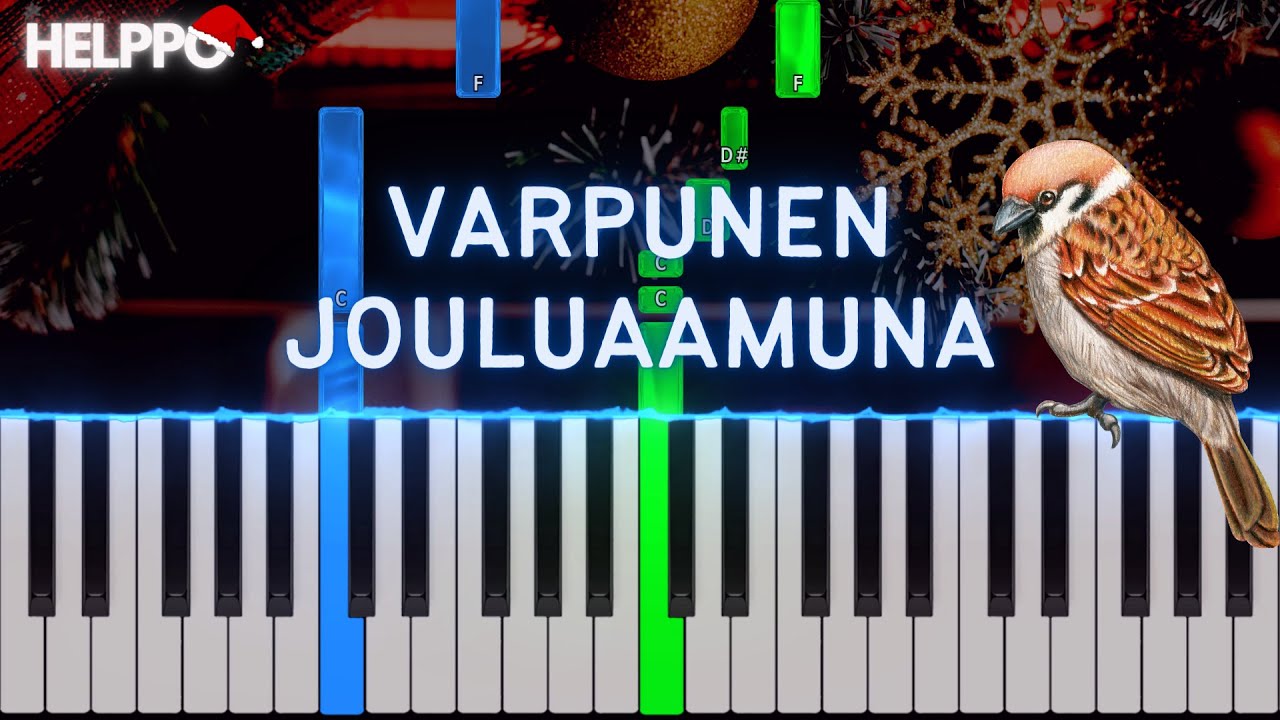 Varpunen jouluaamuna | Helppo Piano Tutorial