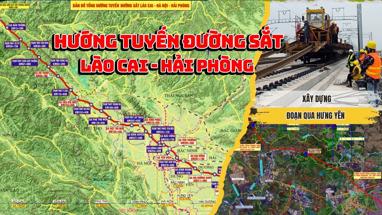 Dự án đường sắt Hà Nội- Lào Cai - Hải Phòng, tiến độ ra sao ? Có 16 Km qua Hưng Yên