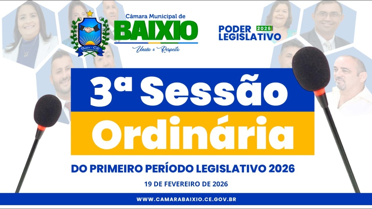 3ª Sessão Ordinária do Primeiro Período Legislativo 2026 - 19/02/2026