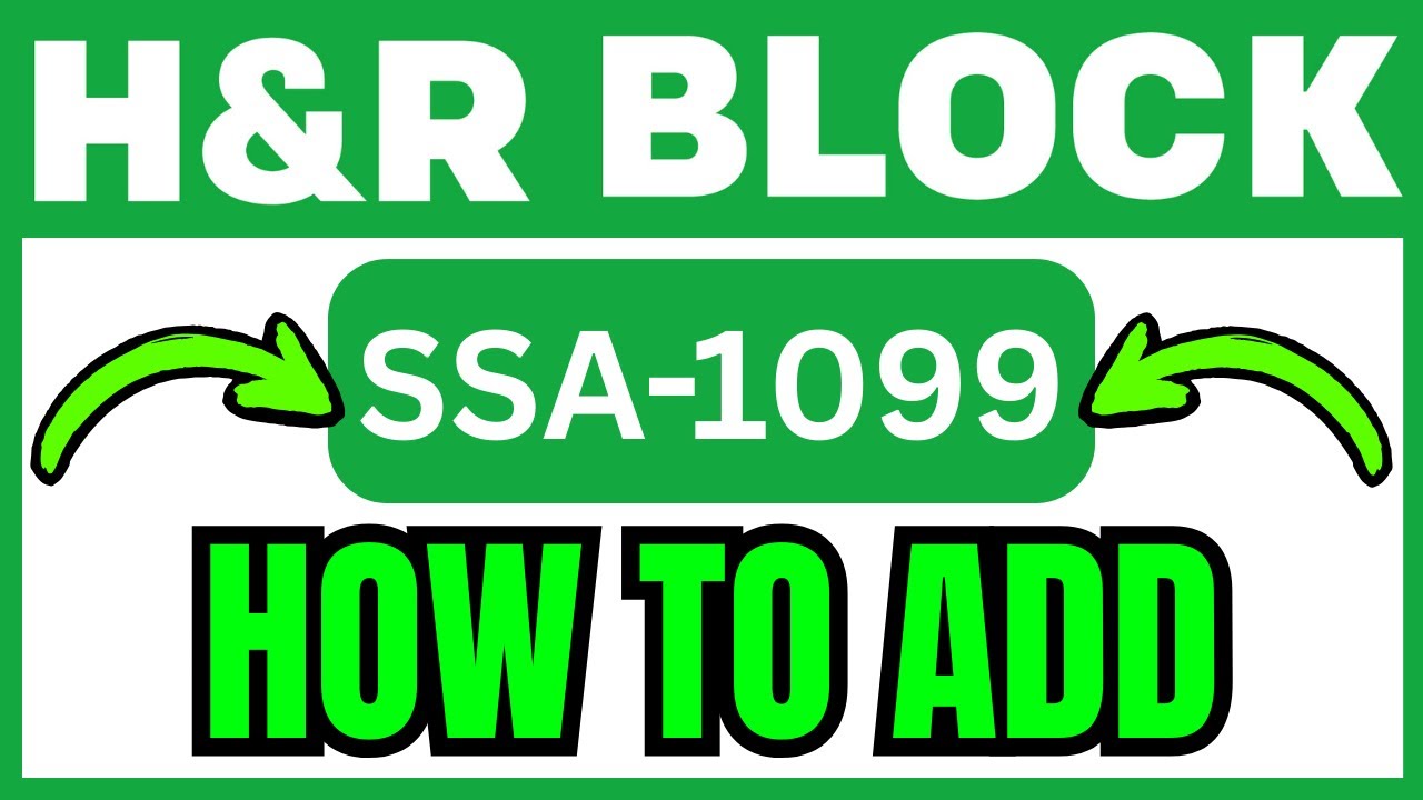 How To ADD SSA-1099 On H&R Block (QUICK & EASY) 2026