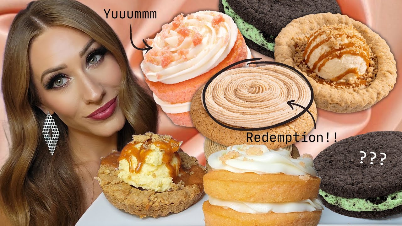 ASMR | *NEW* PINK VELVET CAKE, Oatmeal Skillet, Minty Mallow, & Churro REDEMPTION! *Crumbl Cookie*