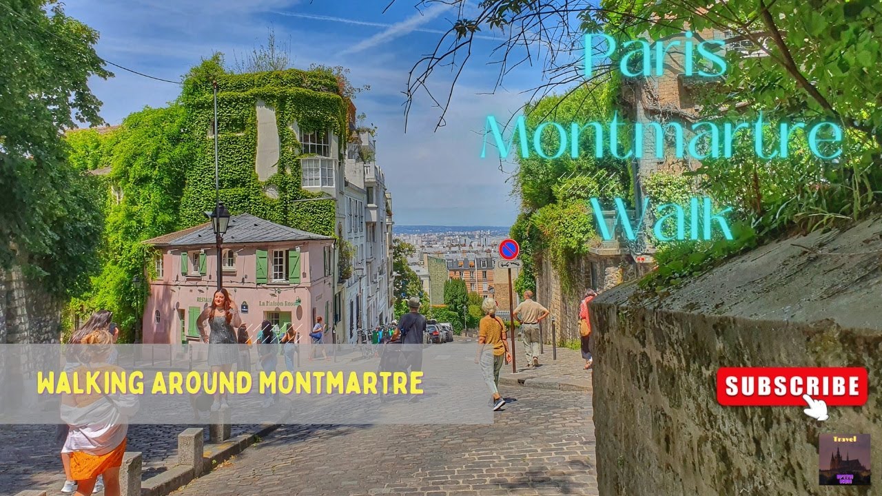 Paris Travel vlog: Montmartre, Paris Walking Tour- Sacr&eacute;-C&oelig;ur La Maison Rose🌹, Place du Tertre 🧑&zwj;🎨