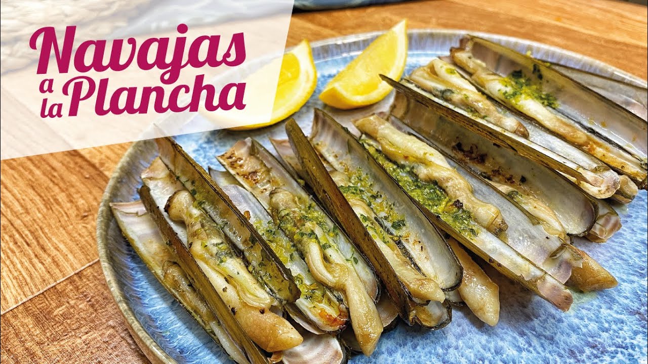 NAVAJAS A LA PLANCHA con el ali&ntilde;o perfecto de ajo y perejil