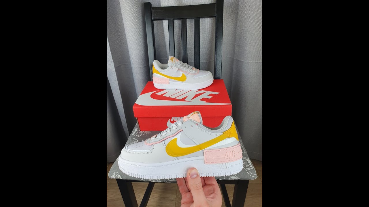 Nike Air Force 1 Shadow Grey White обзор корсовки женские