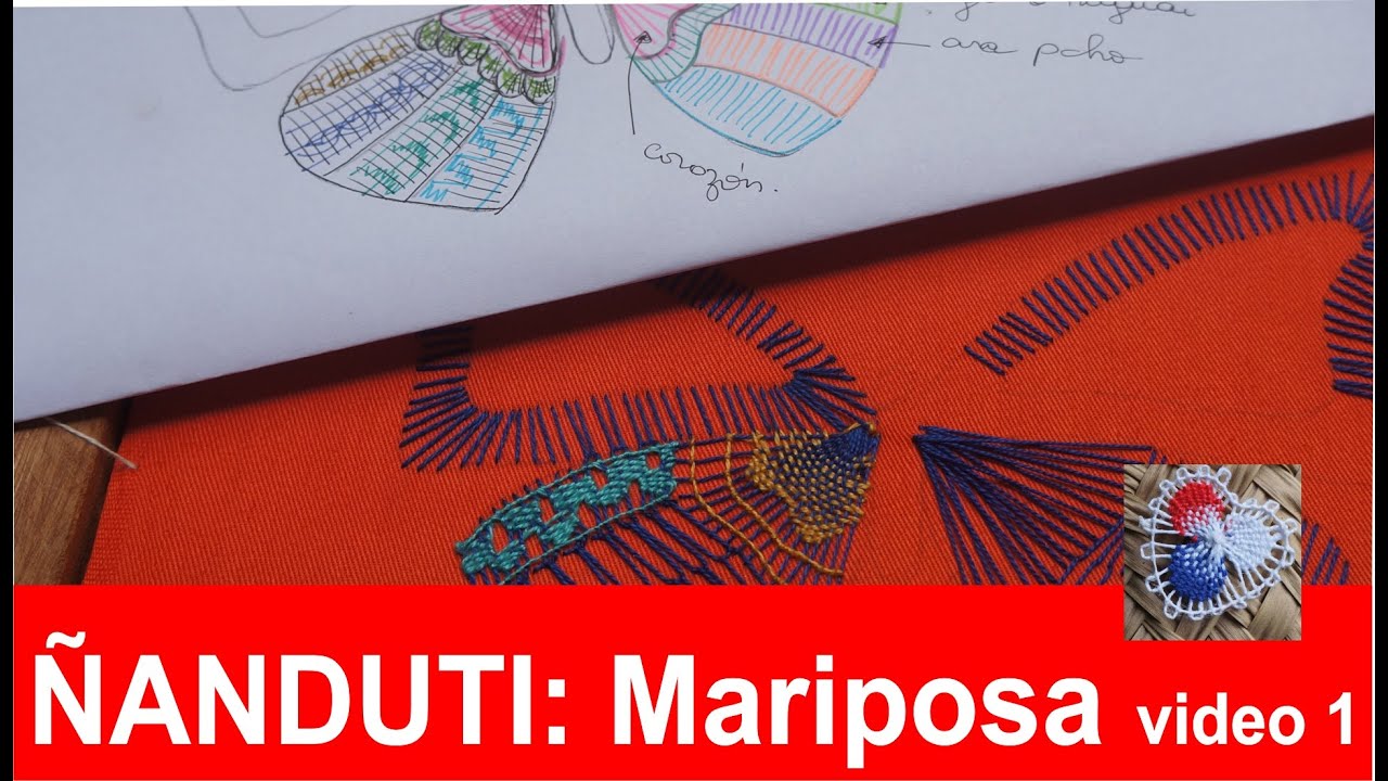 ÑANDUTI: PASO A PASO🦋 Mariposa en Ñanduti 🦋 (PARTE 1)
