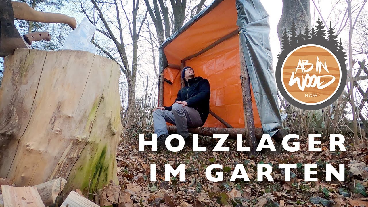 Holzlager im Garten bauen