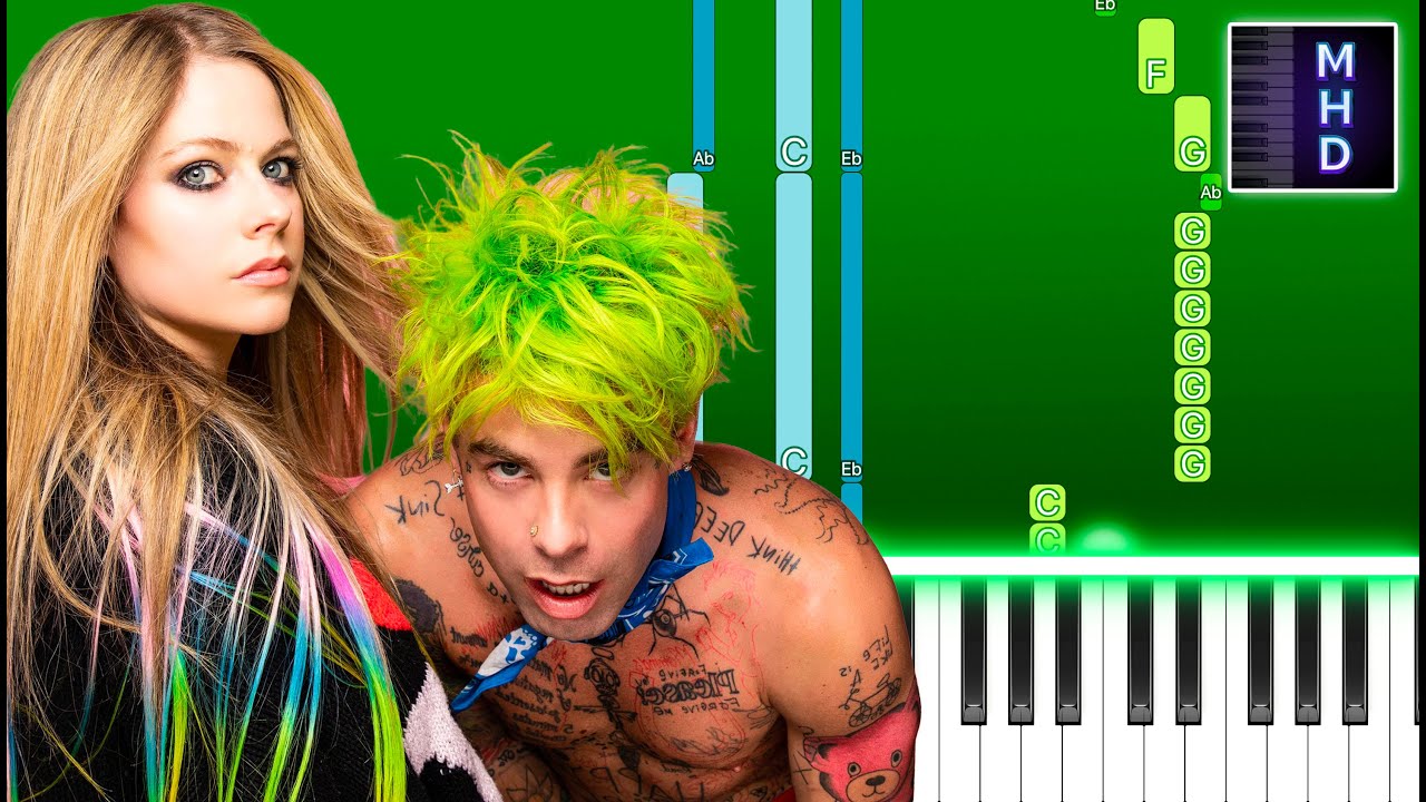 MODSUN, Avril Lavigne - Flames (Piano Tutorial Easy)
