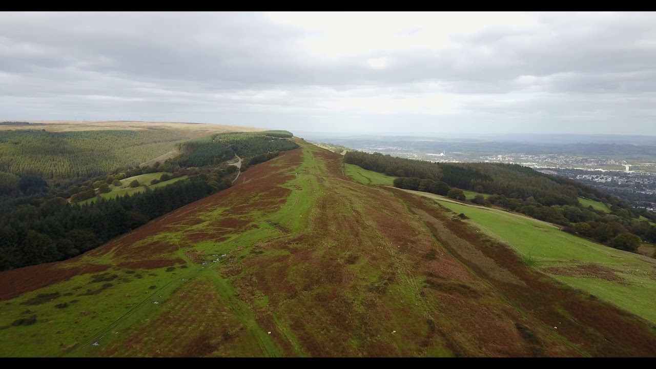 Twmbarlwm mountain , hillfort and burial mound.