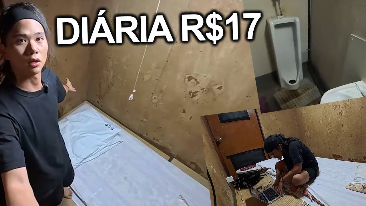Uma noite no HOTEL MAIS BARATO DO JAPÃO | React e aula de japonês