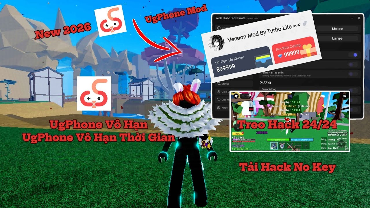 UgPhone Mod Vô Hạn - Cách Tải Hack Roblox Blox Fruit Mới Nhất UgPhone Mod Vô Hạn Thời Gian